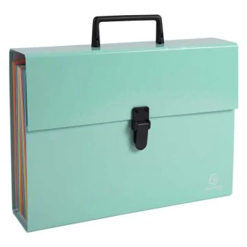 Trieur à Poignée - 18 compartiments - Vert Pastel : EXACOMPTA Aquarel image