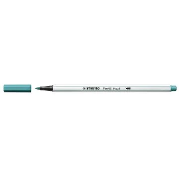 Photo STABILO : Stylo-feutre Pen 68 Brush - Bleu Turquoise