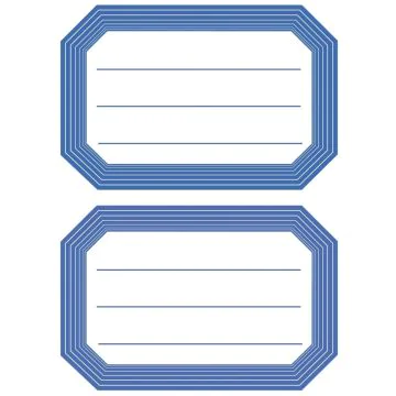 Etiquettes pour Livres - 82 x 55 mm - Contour Bleu : HERMA Lot de 12 Visuel