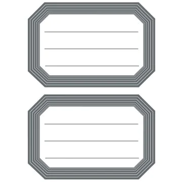 Etiquettes pour Livres - 82 x 55 mm - Contour Gris : HERMA Lot de 12 Visuel