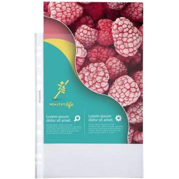 Pochettes perforées - Qualité supérieure grainée - A4  - Cristal : EXACOMPTA Lot de 100 image