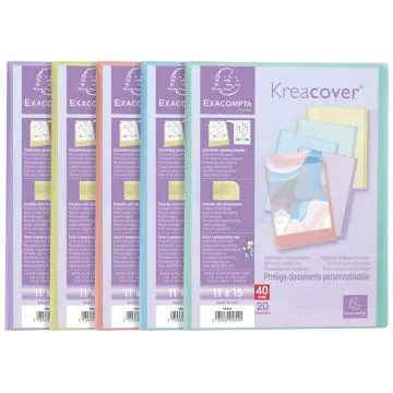 Porte-vues Souple Personnalisable - Assortiment Pastel EXACOMPTA image