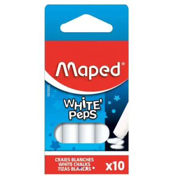 Boite de 10 craies pour tableau - Blanc MAPED image