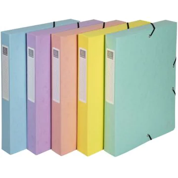 Boîte de classement - Dos 60 mm - Assortiment : EXACOMPTA Aquarel image