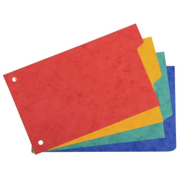 Jeu de 4 Intercalaires pour Classeur Fiches Bristol - 100 x 150 mm EXACOMPTA