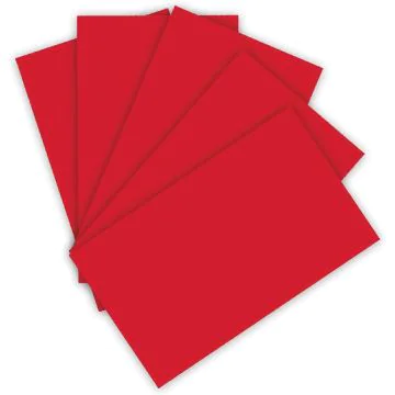 Carton de Bricolage 500 x 700 mm - Rouge pur - 300 g/m² : FOLIA Visuel