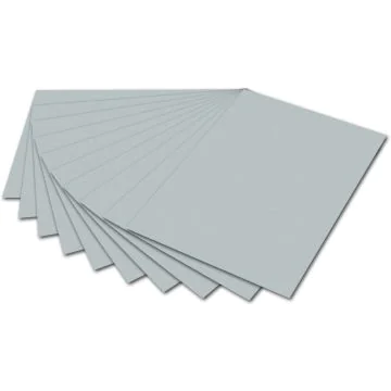 Carton de Bricolage 500 x 700 mm - Argent mat - 300 g/m² : FOLIA Lot de 10 Visuel