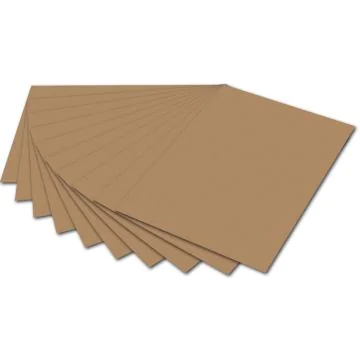 Carton de Bricolage 500 x 700 mm - Marron chevreuil FOLIA Lot de 10