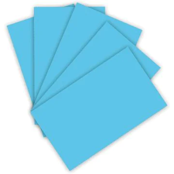 Feuilles de couleur A4 - 210 x 297 mm - Bleu ciel : FOLIA Visuel