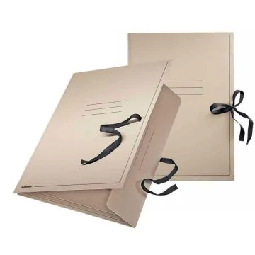 Photo Carton à dessin à ruban - Avec rabats - A3 - Gris ESSELTE Exemple