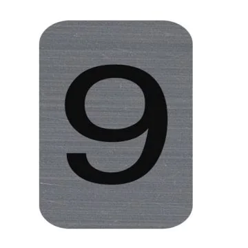 Plaque verticale adhésive de signalisation - Chiffre 9 : EXACOMPTA image
