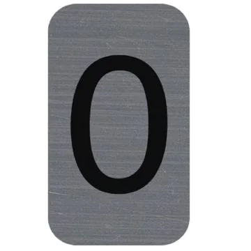 Plaque verticale adhésive de signalisation - Chiffre 0 : EXACOMPTA image