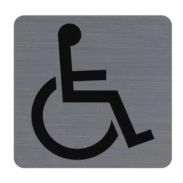 Plaque carrée adhésive de signalisation - Handicapés : EXACOMPTA image