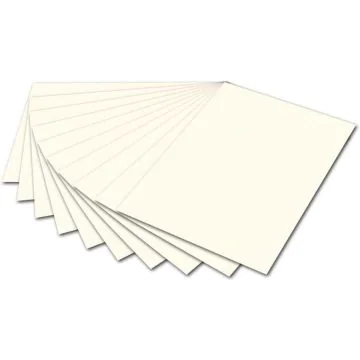 Carton de Bricolage 700 x 1000 mm - Blanc Perle - 300 g/m² FOLIA Lot de 10