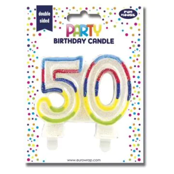 Bougie d'anniversaire Chiffre 50 : CLAIREFONTAINE image