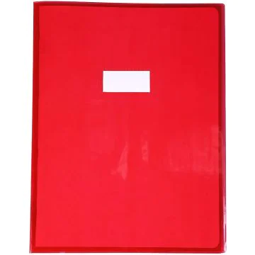 Protège-cahier - 240 x 320 mm - Rouge transparent : CLAIREFONTAINE Cristalux Visuel