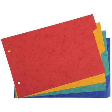 Jeu de 4 Intercalaires pour Classeur Fiches Bristol A5 148 x 210 mm EXACOMPTA