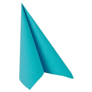 Lot de 50 Serviettes en papier - Turquoise - 400 x 400 mm : PAPSTAR Royal Collection Modèle