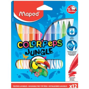 Étui de 12 feutres - Color'Peps Jungle - Assortiment MAPED Image