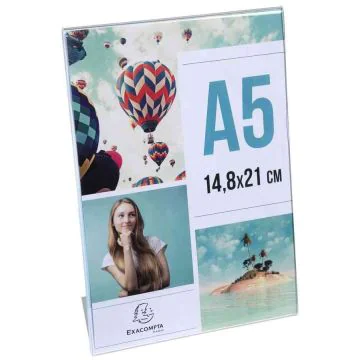 Chevalet - Présentoir incliné - A5 - Cristal : EXACOMPTA Office image