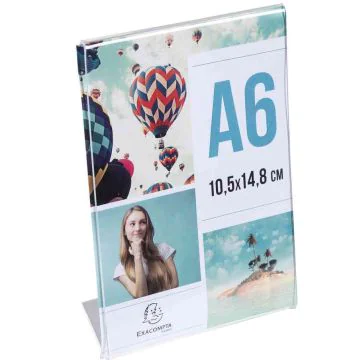 Chevalet - Présentoir incliné - A6 - Cristal : EXACOMPTA Office image