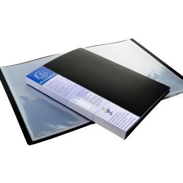 88201E Protège-documents de 40 vues - Noir EXACOMPTA Ouvert