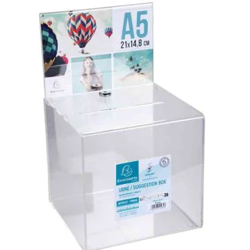 Urne transparente - 210 x 210 x 365 mm - Cristal : EXACOMPTA Office image