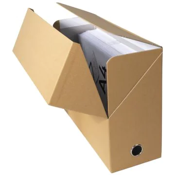 Boîte de classement Papier toilé - Dos 120 mm - Havane EXACOMPTA Photo