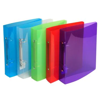 898E Classeurs format écolier Crystal - 230 x 200 mm Assortiment