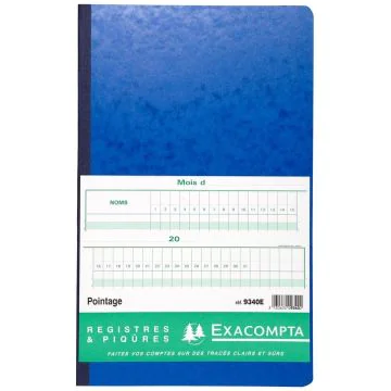 Registre de Pointage EXACOMPTA 9340E