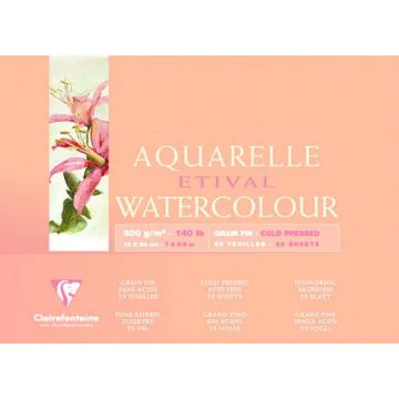 Bloc artiste aquarelle - 180 x 240 mm - Lot de 2 : CLAIREFONTAINE Etival image