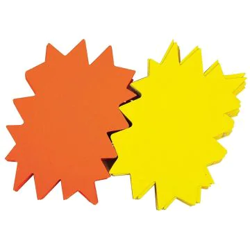Carton fluo non effaçable - Etoile - 240 x 320 mm - Jaune/Orange : AGIPA Lot de 25 Modèle