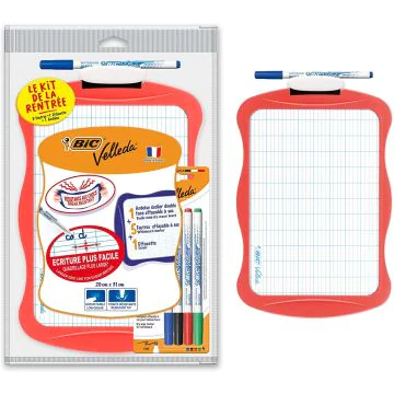 Ardoise blanche Velleda avec accessoires : BIC Image