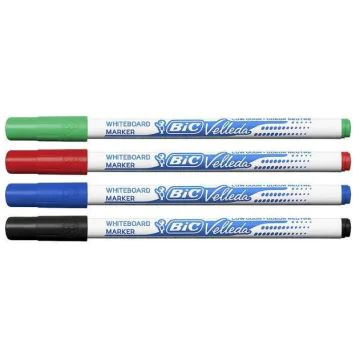 Marqueur Velleda 1721 - Assortiment BIC Lot de 4 Feutres