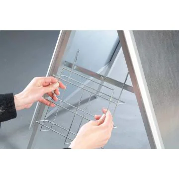 Panier d'accrochage à prospectus - A4 - Argent : FRANKEN Visuel