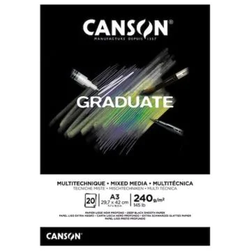 Photo CANSON :  Bloc pour croquis A4 - XL Dessin noir - 400039086