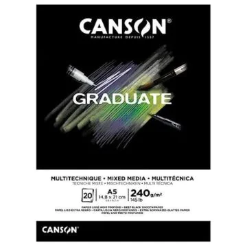 Photo CANSON :  Bloc pour croquis A4 - XL Dessin noir - 400039086