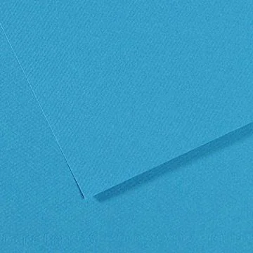 Feuille de papier dessin Mi-teintes - Bleu turquoise - 500 x 650 mm : CANSON Visuel