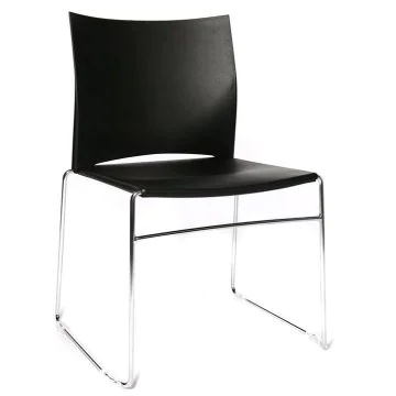 Chaise de Bureau ou Visiteurs - Noir - Lot de 4 : TOPSTAR W-Chair image