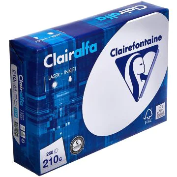 Ramette de papier de 250 feuilles A4 - 210 g - Extra blanc : CLAIREFONTAINE Visuel