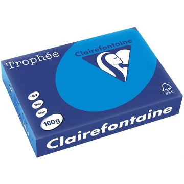 Ramette de papier Trophée de 250 feuilles A4 160g - Bleu Turquoise : CLAIREFONTAINE Image