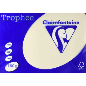 Ramette de papier Trophée de 250 feuilles A4 160g - Ivoire : CLAIREFONTAINE Visuel