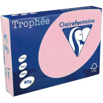 Ramette de papier Trophée de 500 feuilles A4 - Rose : CLAIREFONTAINE Visuel