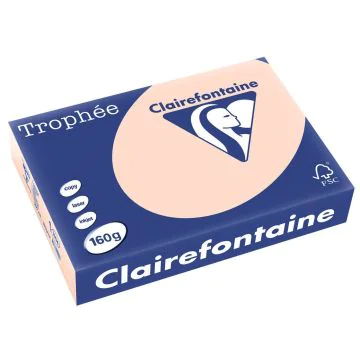 Ramette de papier de 250 feuilles A3 160g - Saumon : CLAIREFONTAINE Trophée Modèle
