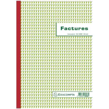 FACTURIER Carnet autocopiant Tripli - 210 x 297 mm 3288E Facture EXACOMPTA