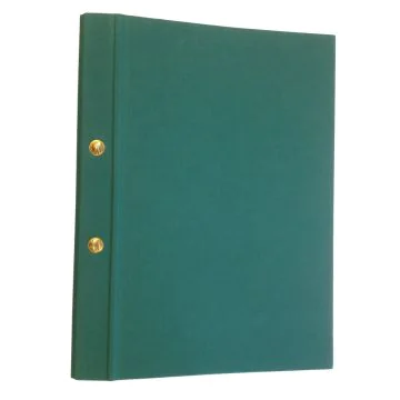 D98 ELVE : Lot de reliures d'archives de notaires - Vert Classeur à vis en laiton