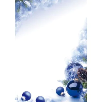 Papier à motif de Noël - Harmonie Bleue - Lot de 100 feuilles : SIGEL image