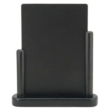 Ardoise de Table - 200 x 230 mm - Support Noir : SECURIT Elegant Moyen (ELE-BL-ME)