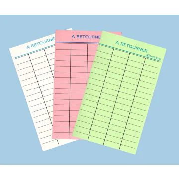 Fiches Bibliothèques - Blanc - A retourner ELVE B753 Lot de 100 image