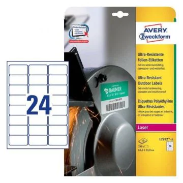 AVERY Étiquettes ultra résistantes 63,5 x 33,9 mm L7912-10